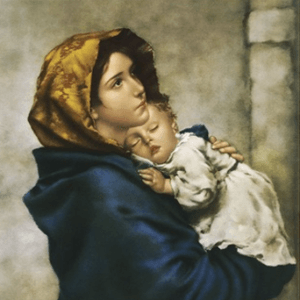 What is the origin of the famous “Madonna of the Streets” painting?