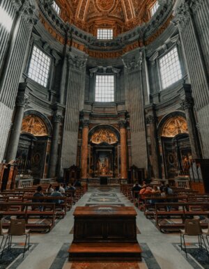 How many paintings are inside St. Peter’s Basilica?